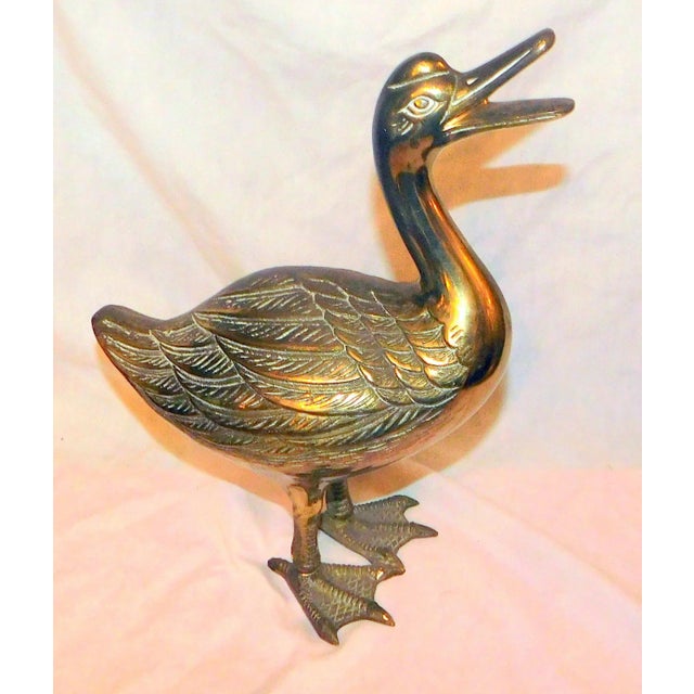 Mid-Century Brass Ducks - a Pair For Sale - Image 9 of 13