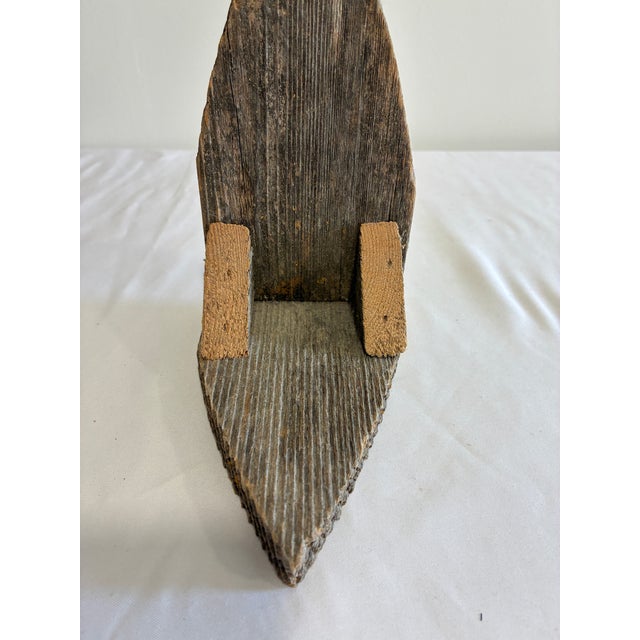 Vintage Rustic Wooden Shelf / Primitive Wall Bracket For Sale In Oklahoma City - Image 6 of 8