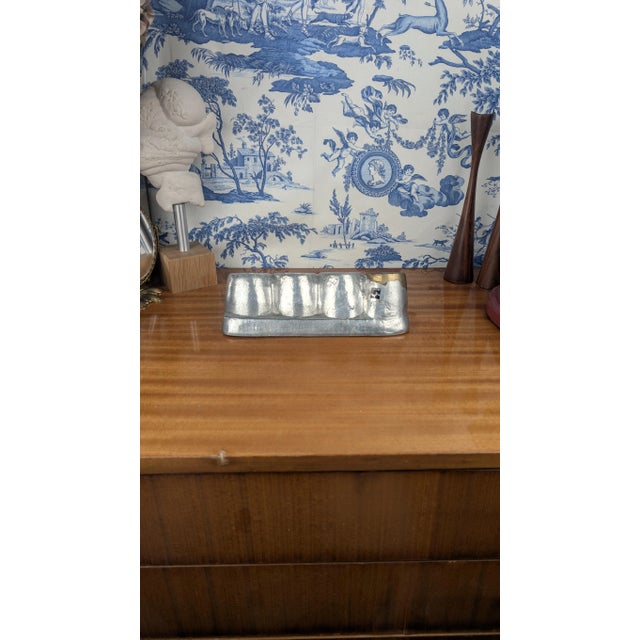 Vintage 2000 Shape Brutalist Bronze & Aluminum Desk Organizer by David Marshall for ART 3 For Sale - Image 6 of 13