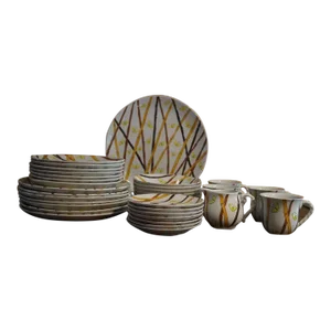 Ernestine Salerno 1960s Italian Butterfly Dishes Set - 33 Pieces
