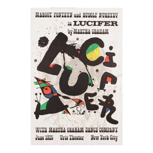 "Lucifer" Exhibition Poster for Martha Graham Dance Co. By Joan Miro