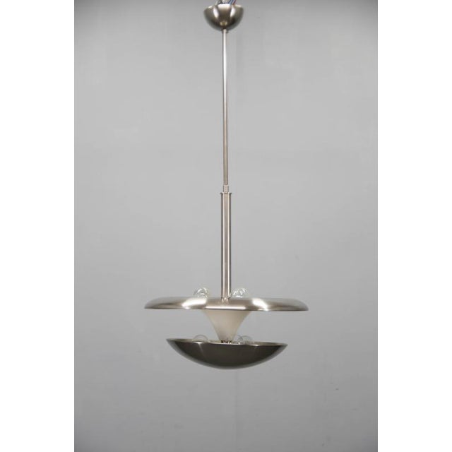 1920s Bauhaus Nickel Pendant Light by Franta Anyz for Ias, 1920s For Sale - Image 5 of 16