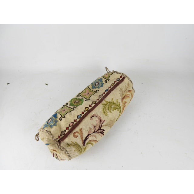 Rug & Kilim Antique Gift-Sized French Tapestry With Floral Medallion Design - Rug & Kilim For Sale - Image 4 of 4