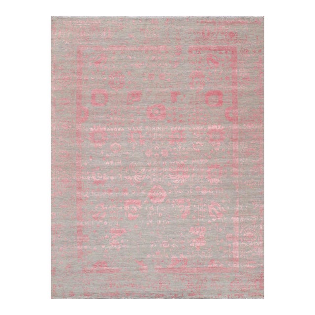 Pasargad Home Transitional Silver Area Rug, 5'10'' X 8'10'' For Sale