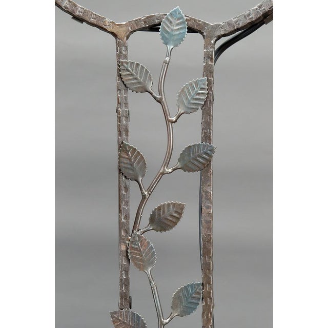 1920s Vintage Art Deco Wrought Iron Lamp by Muller, 1920 For Sale - Image 5 of 18
