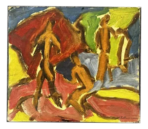 Alfred Lehmann, Composition, Germany, 1961, Cardboard