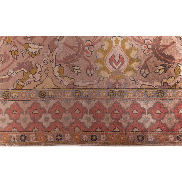 Indian 1920s Abstract Indian Handmade Wool Rug For Sale - Image 3 of 9