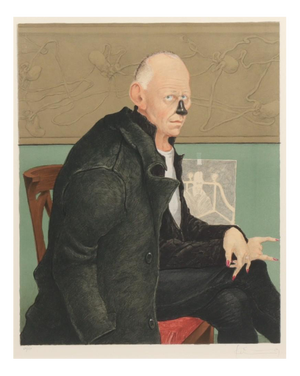 Michael Kvium, Self-Portrait as Eckersbergs Work by Thorvaldsen, 1950s