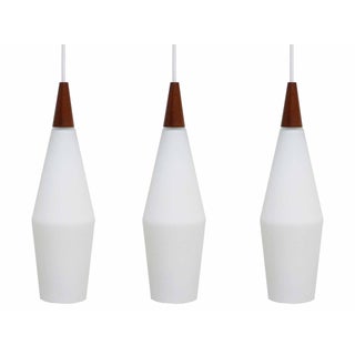 Danish Cylindrical Pendant Lights - Set of 3 For Sale