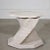 Unusual textured faux stone stacked helix spiral coffee table with beveled hex glass top. Can be used with or without the...