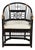 Horseshoe Back Chair with Bamboo Fretwork Geometric Motifs For Sale