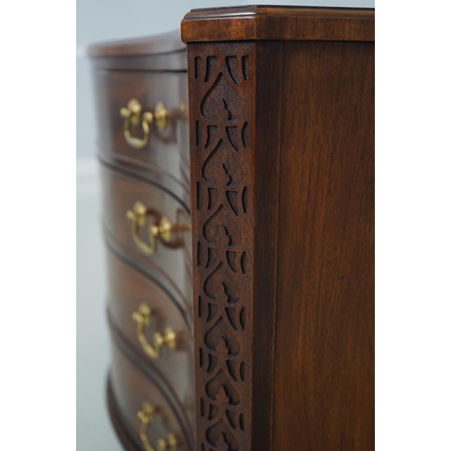 Baker Mahogany Serpentine 4 Drawer Chest For Sale - Image 15 of 16