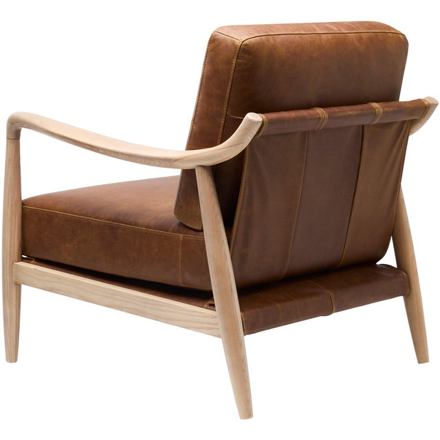 Animal Skin Becki Owens x SURYA Gaviota Accent Chair Brown For Sale - Image 7 of 9