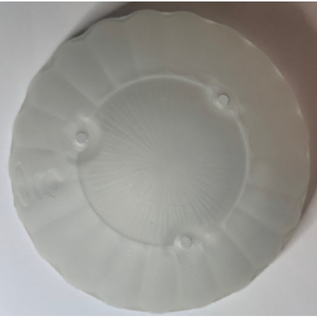 Nautical Vintage Frosted Glass Nautical Light Shade – Scalloped Shell Form With Rope Motif, Coastal Sconce or Flush Mount Globe For Sale - Image 3 of 10
