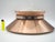 A beauteful vintage copper coloured ceiling lamp that provides a pleasant light. with white metal, and a white plastic...