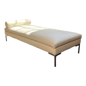 B&b Italia White Leather Daybed by Antonio Citterio