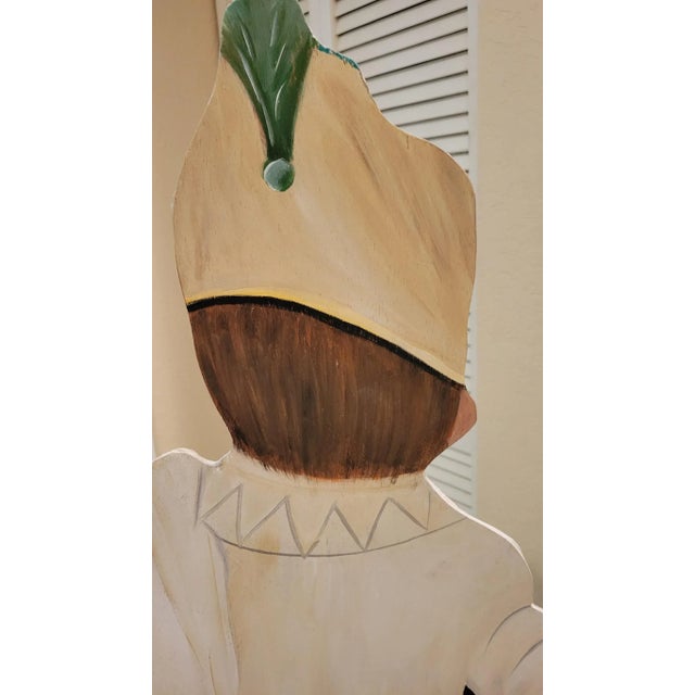 2000 - 2009 Vintage Folk Art Trompe L'oeil Standing Wood Sculpture For Sale - Image 5 of 9