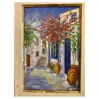 Avel, Mykonos, 2023, Oil on Canvas, Framed For Sale