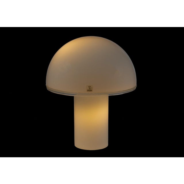 White Murano Glass Table Lamp from Vetri Murano, Italy For Sale - Image 4 of 6