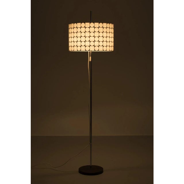 Beautiful Vintage Goldkant Leuchten Floor Lamp from the 1960s. The Lamp has perforated metal in the shade which results in...