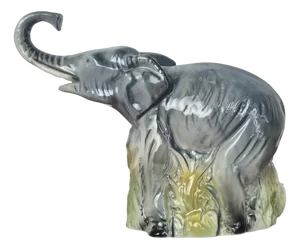 Mid-Century Porcelain Elephant Table Lamp, 1950s