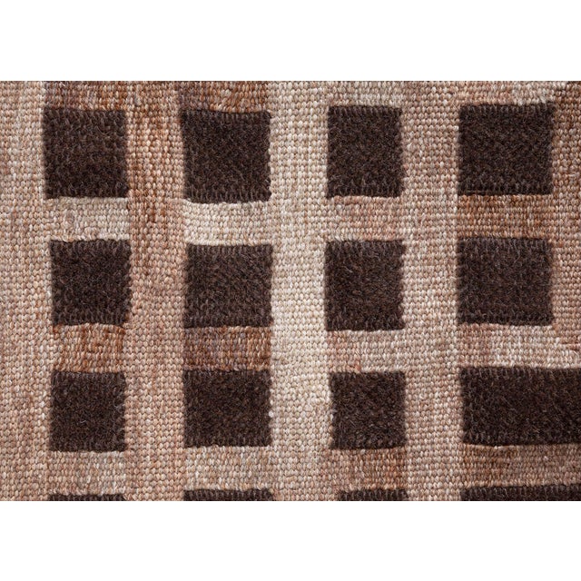Modern Pavilion Geometric Design Handmade Wool Rug by Dorie Leslie Blau For Sale In New York - Image 6 of 8