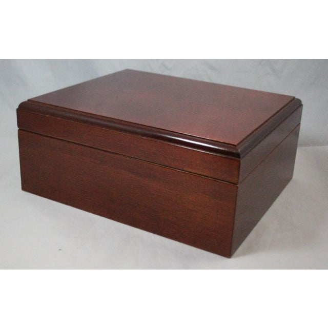 Brown Mid 20th Century Modern Wood Jewelry Box For Sale - Image 8 of 8