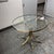 Late 20th Century Italian Mid-Century Brass + Chrome Round Glass Dining Table, Vintage For Sale - Image 5 of 12
