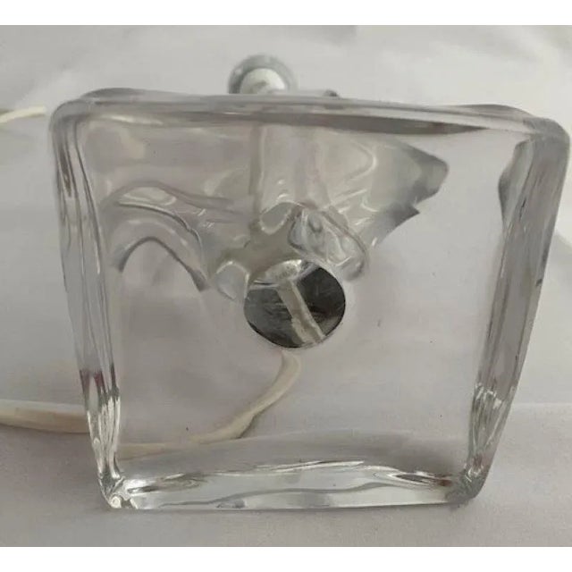 Glass Crystal Table Lamp attributed to Jean Daum, France, 1960s For Sale - Image 7 of 11
