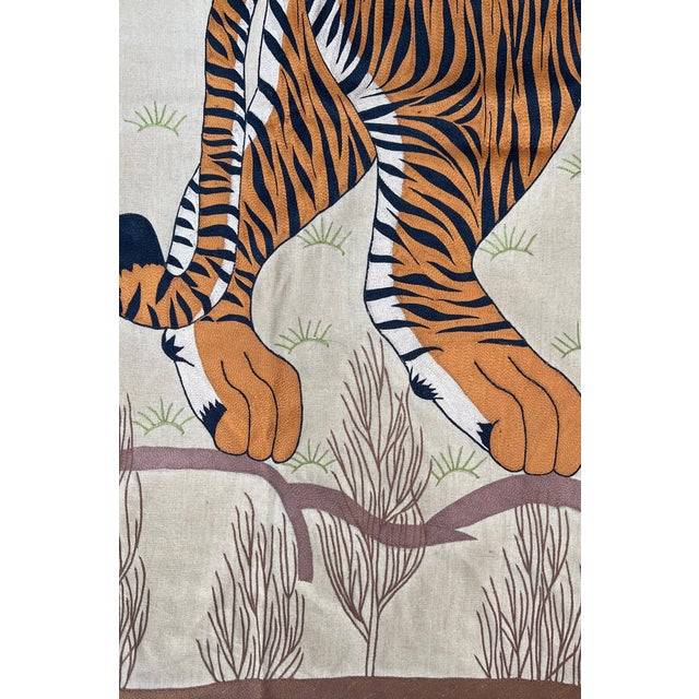 1980s Vintage Indian Tiger Wall Hanging, 1980s For Sale - Image 5 of 7