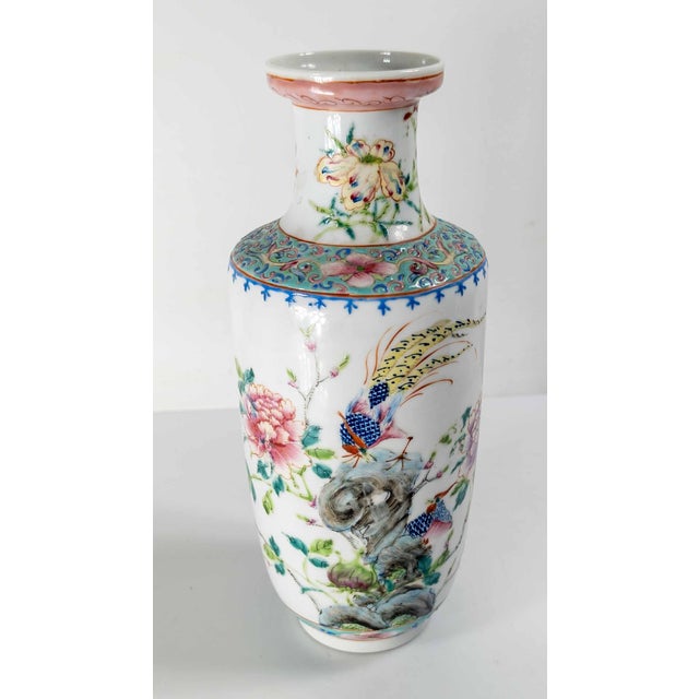 Early 20th Century Chinese Chinoiserie Famille Rose Vase, Late Qing or Republic Period For Sale - Image 4 of 18