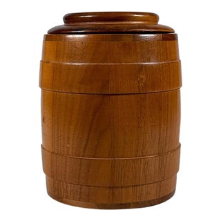 Vintage Decatur Industries Barrel Form Walnut Cigar Humidor For Sale
