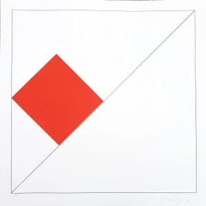 Gottfried Honegger, Composition 1 3D Square (Red), 2015, Silkscreen