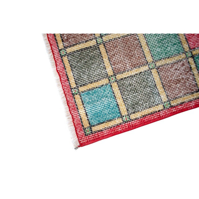 1970s Turkish Handmade Area Rug - 6′9″ × 10′1″ For Sale - Image 10 of 11