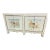 Vintage White Asian Hand Painted Sideboard Cabinet For Sale