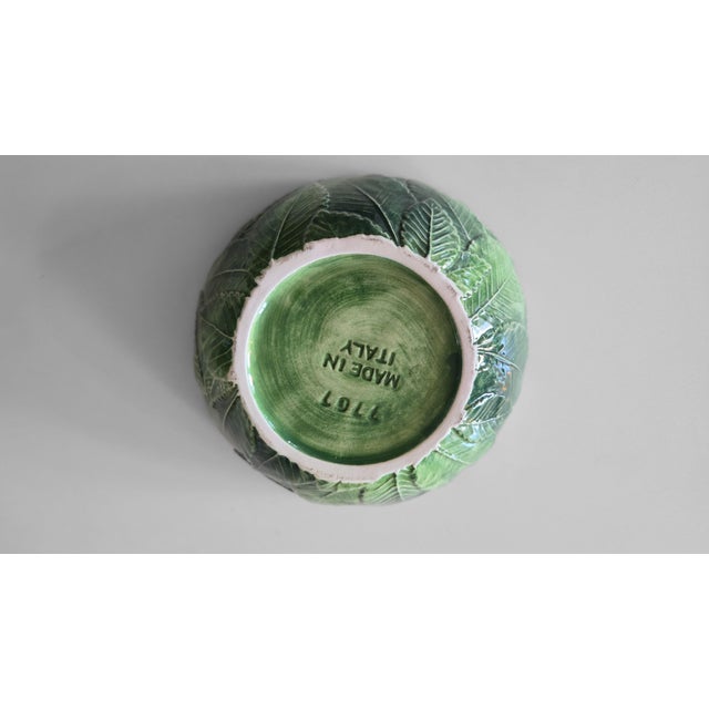 Ceramic 13 Piece Vietri Foglia Leonardo Italian Earthenware Serving Set For Sale - Image 7 of 10