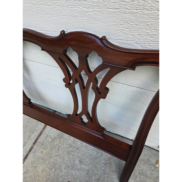 Chippendale Drexel 18th Century Classics Twin Mahogany Headboards - A Pair For Sale - Image 14 of 17