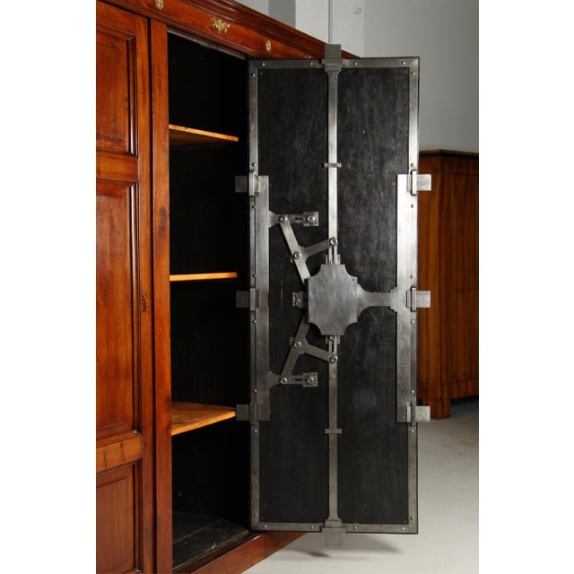 Safe Cabinet in Walnut, Iron and Steel, Milano, 1876 For Sale - Image 9 of 18
