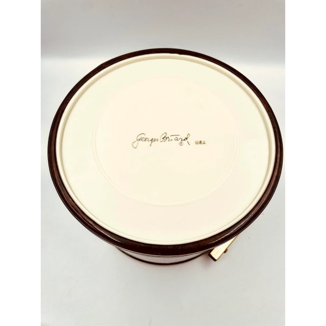 Plastic Vintage Georges Briard "Wood Grain" Pattern Ice Bucket For Sale - Image 7 of 11