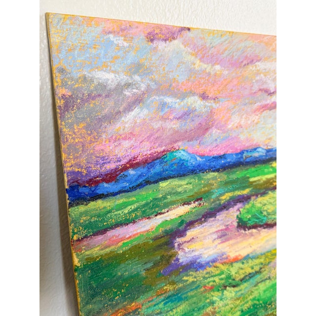 Early 21st Century Original Oil Pastel Landscape Painting For Sale - Image 5 of 6