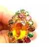 Bochic "Orient" Vintage Tourmaline & Orange Citrine Ring - 18K Gold & Silver For Sale - Image 16 of 18