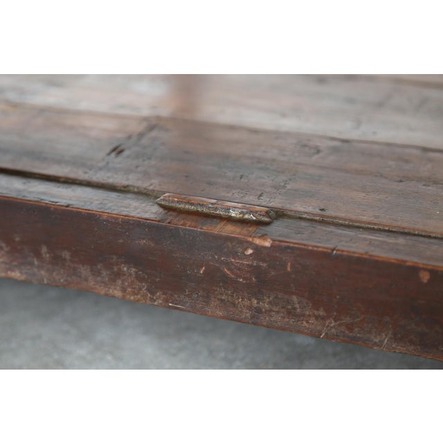 Brown 1950s Indonesian Solid Burmese Teak Store Display Cabinet Bar For Sale - Image 8 of 12