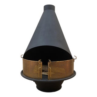 Open Fireplace in Iron, 1970s For Sale