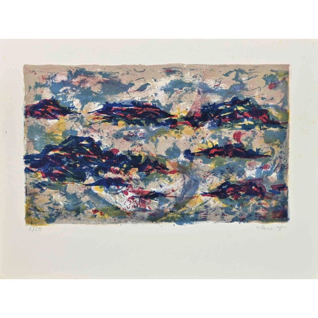 Claude Cléro, Abstract Composition, Original Etching, 1970s For Sale