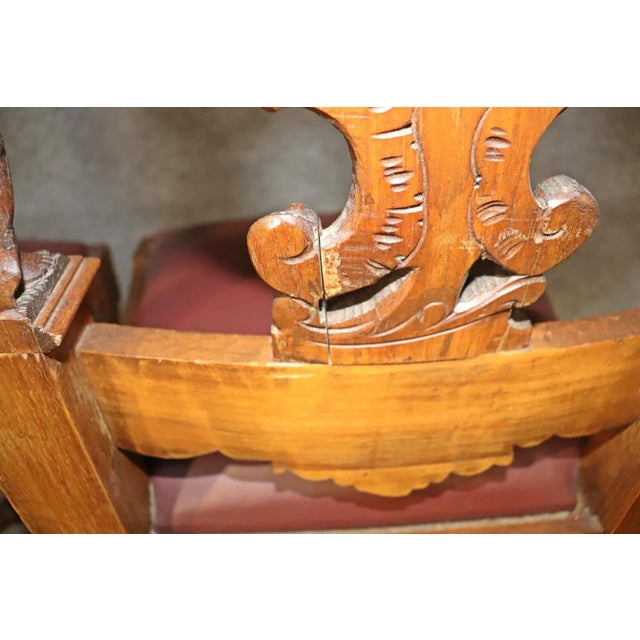 Figural Carved Walnut R.J. Horner Style Renaissance Chairs, circa 1880 - A Pair For Sale - Image 9 of 13