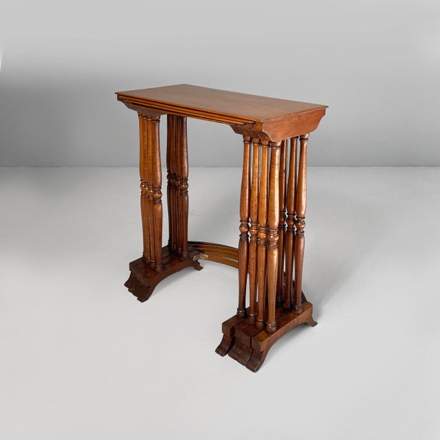 Italian Wooden Nesting Coffee Tables, Late 1800s, Set of 4 For Sale - Image 5 of 18