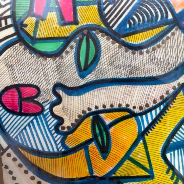 1990s 1990s Gwendolyn Aqui-Brooks Original Mixed Media For Sale - Image 5 of 7