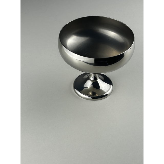 Add a touch of authentic Italian elegance to your table with this exquisite set of 6 stainless steel coupes by AMC Art...