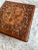 Mediterranean Hand Carved Wood Box With Brass Inlay For Sale - Image 3 of 12