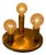 Regency Brass Ceiling Lamp with Patterned Bulbs from Helestra, Germany, 1980s For Sale